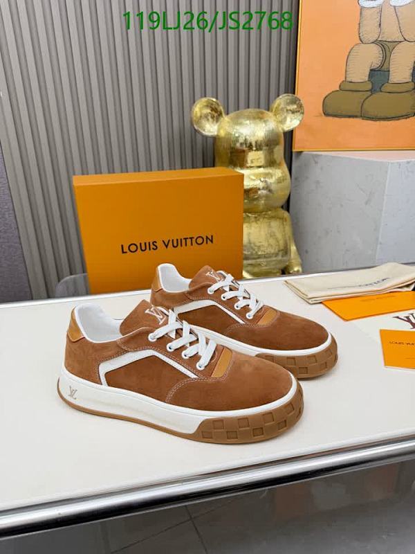 Louis Vuitton Unisex Suede Leather Sneakers, Brown and White, EU35-45