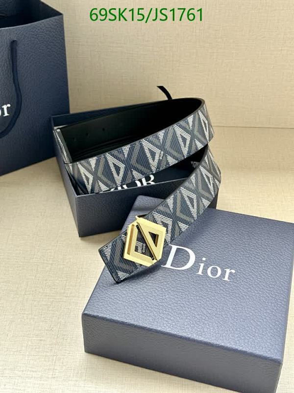 Dior Belt for Men, Cowhide Leather with Gold Buckle, Width 4.0cm, JS1761