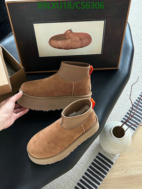 UGG Women's Classic Sugar Ultra Mini Platform Ankle Boot, Chestnut Suede