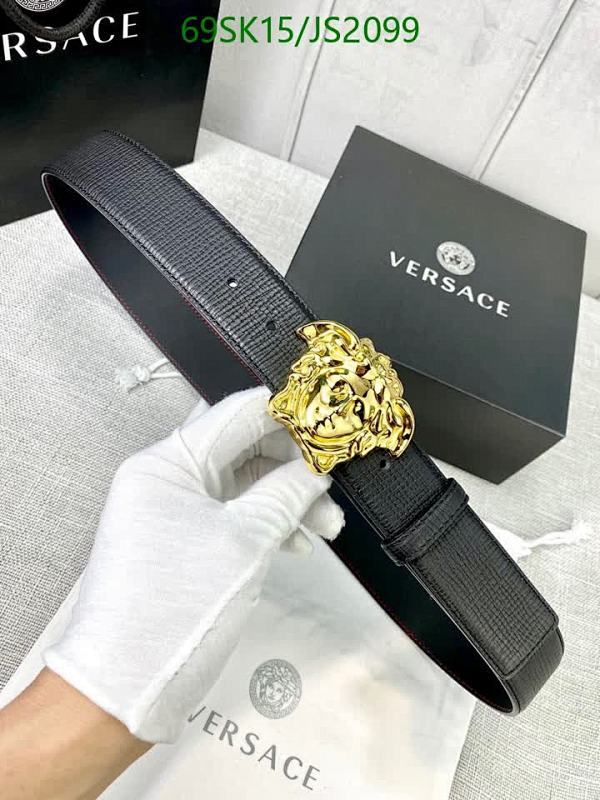 Versace Medusa Buckle Leather Belt, Black Cowhide, Gold Hardware – JS2099