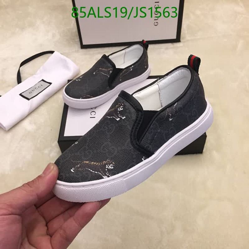 Gucci Kids' Slip-on Sneakers in GG Supreme Canvas with Tiger Print, Size EU23-35