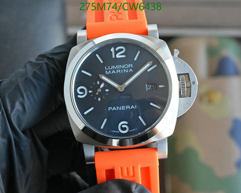 Panerai Luminor Marina Automatic Watch, 44mm Stainless Steel & Orange Strap