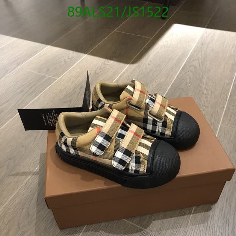 Burberry Kids' Iconic Check Canvas Sneakers with Velcro Straps - EU26-35