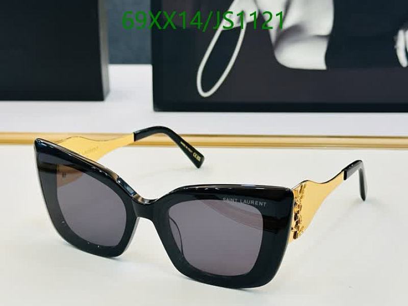 Saint Laurent JS1121 Black Cat Eye Sunglasses| 51-23-145 Lens, Gold Hardware