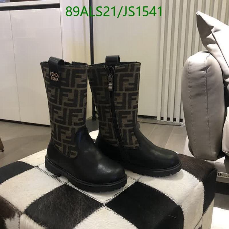 Fendi Kids Black Boots with FF Logo - Stylish and Durable, Sizes EU26-35