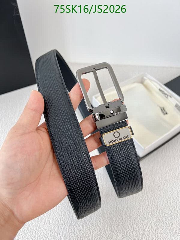 Montblanc Belt | Cowhide Leather, Reversible Buckle, 3.5cm Width, Multiple Sizes