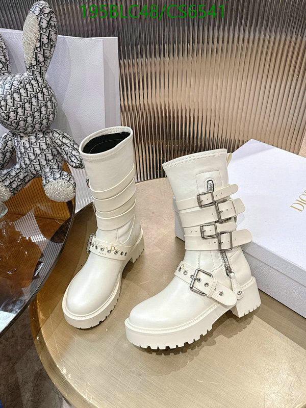 Christian Dior White Cowhide Leather Buckle Accent Boots - Women's EU35-40