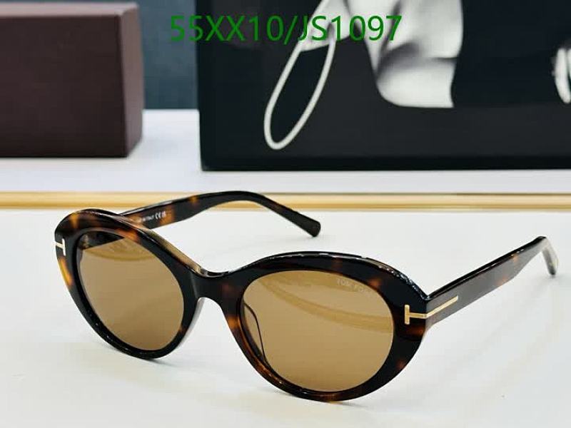 Tom Ford JS1097 Cat Eye Sunglasses - Tortoise Frame, Brown Lens, 53-20-145