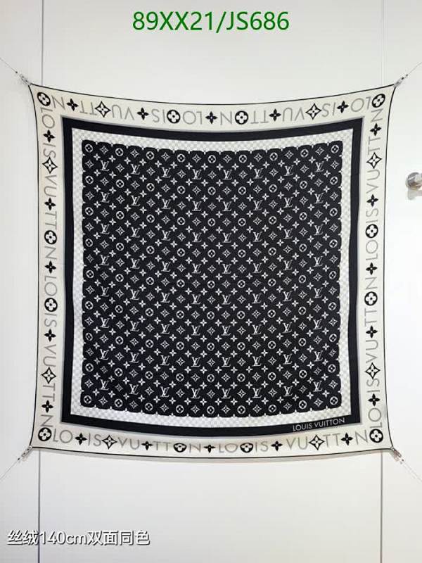 Louis Vuitton Monogram Silk Cashmere Scarf 140cm - Elegant and Versatile