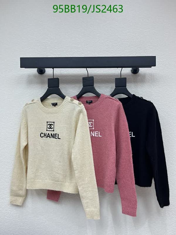 Chanel Women's Cashmere Knit Sweater,Embroidered Logo,Crewneck,Long Sleeve 2 Chanel Women's Cashmere Knit Sweater,Embroidered Logo,Crewneck,Long Sleeve