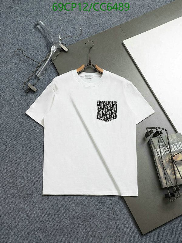 Dior White Cotton T-Shirt with Oblique Pocket Short Sleeve Top, Size XS-L 2 Dior White Cotton T-Shirt with Oblique Pocket Short Sleeve Top, Size XS-L