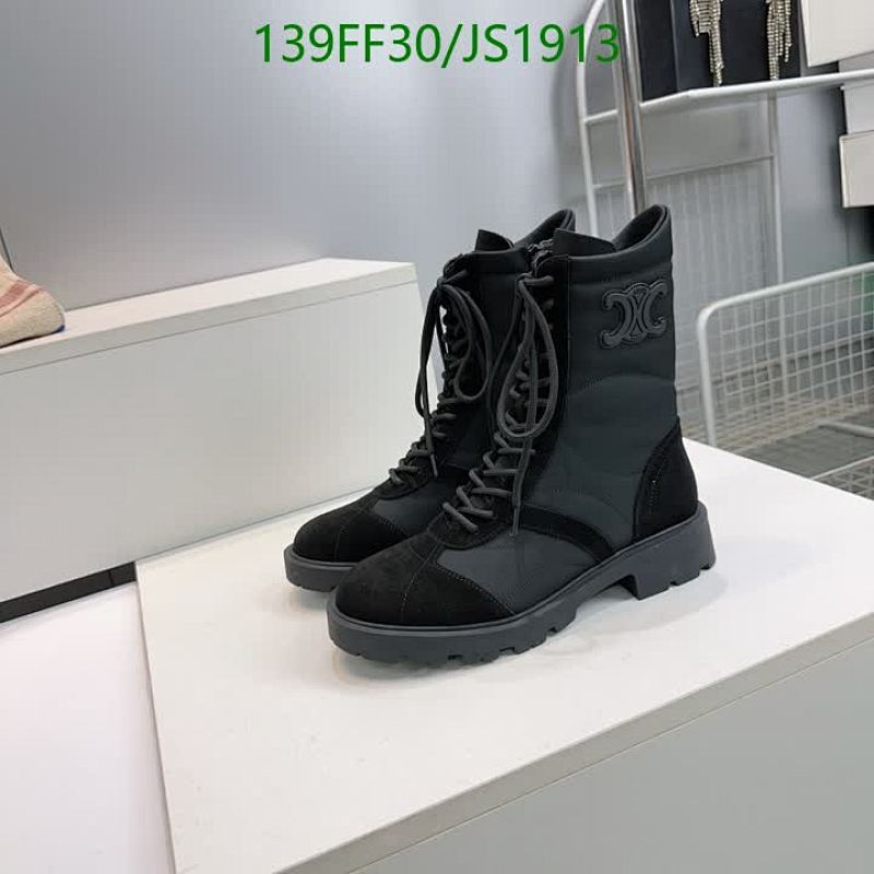 Celine Women's Lace-Up Lambskin & Cowhide Combat Boots - Black, EU35-EU41