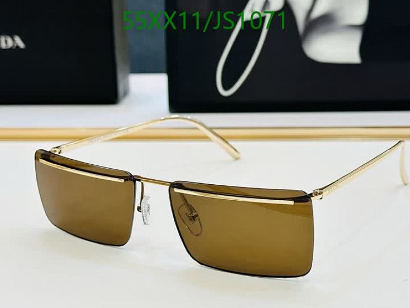 Prada JS1071 Gold-Tone Metal Brown Lens Sunglasses 60-15-140