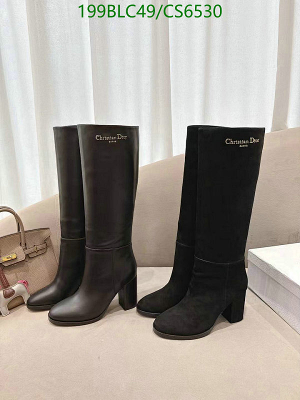 Christian Dior Women's Knee High Boots Cowhide Sheepskin Block Heel - EU35-42