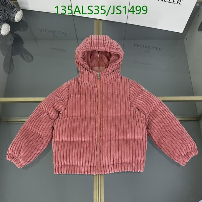 Moncler Kids' Pink Corduroy Padded Jacket with Hood - Sizes 110-150