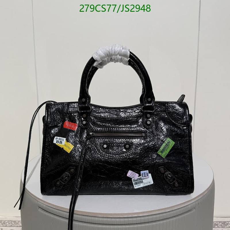 Balenciaga Genuine Leather Top Handle Bag, 30cm - Stylish & Functional