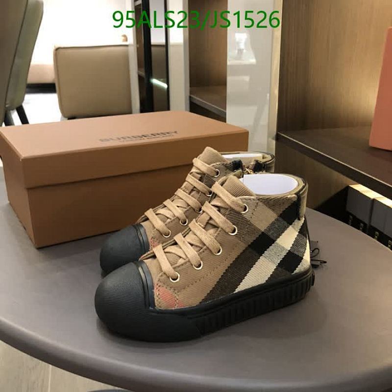 Burberry Kids' Check Canvas High-Top Sneakers - Stylish and Comfortable
