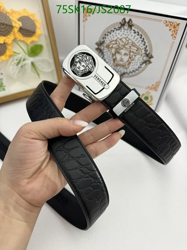 Versace Belt | Cowhide Leather with Iconic Medusa Buckle | JS2087