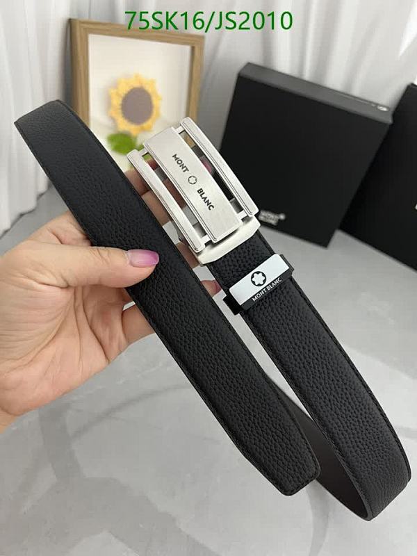 Montblanc Belt | Cowhide Leather Belt with Stainless Steel Buckle | JS2010