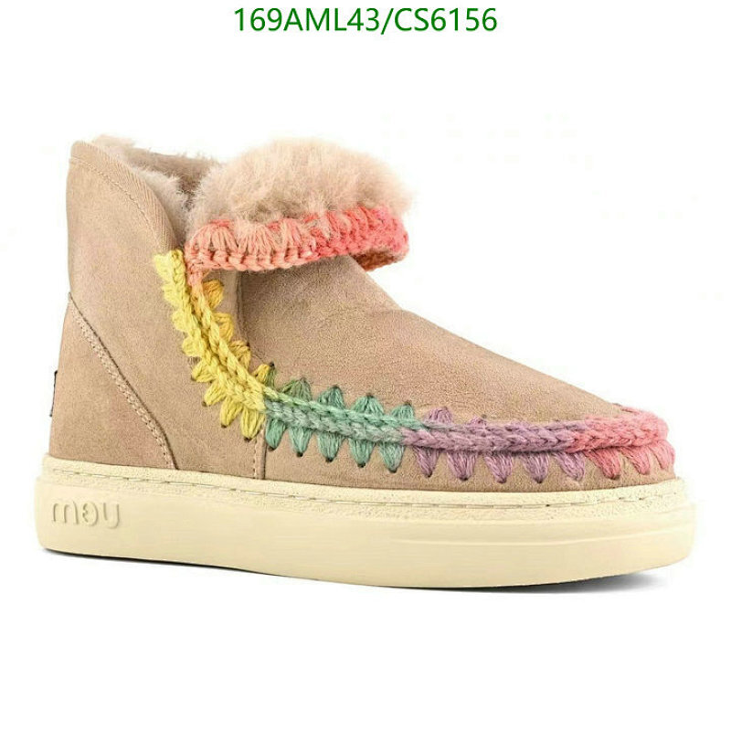 MOU Women's Wool & Sheepskin Ankle Boots with Crochet Trim - EU35-41