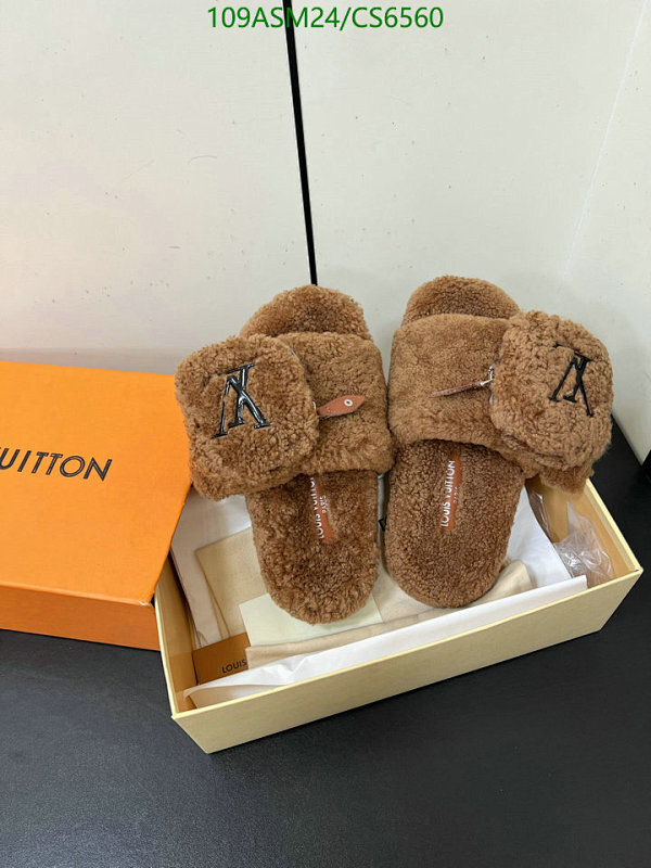 Louis Vuitton Women's Wool Feel Slippers, Cozy and Stylish, EU35-40
