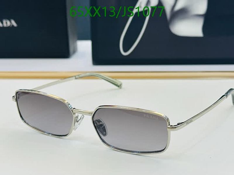 Prada JS1077 Pilot Sunglasses Silver Frame Grey Lens 59-16-140