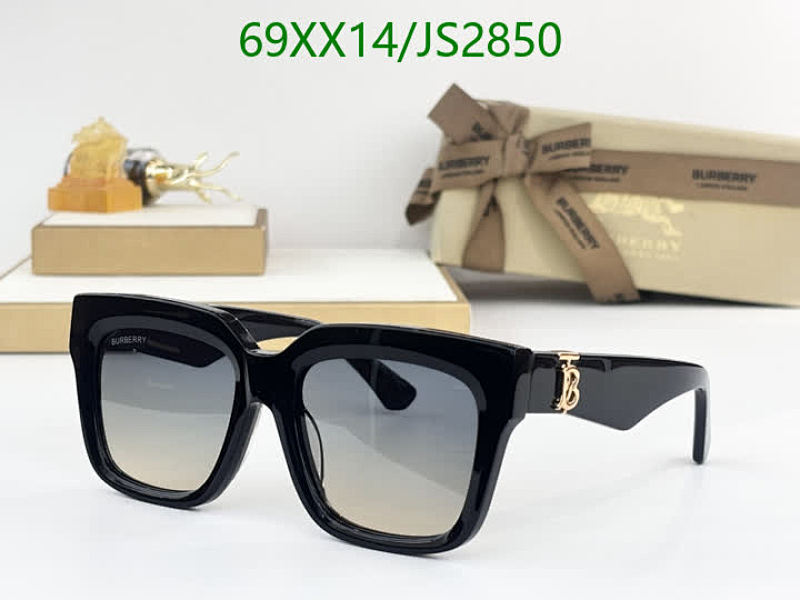 Burberry Women's Square Sunglasses JS2850 Black Frame - Size 55-19-140