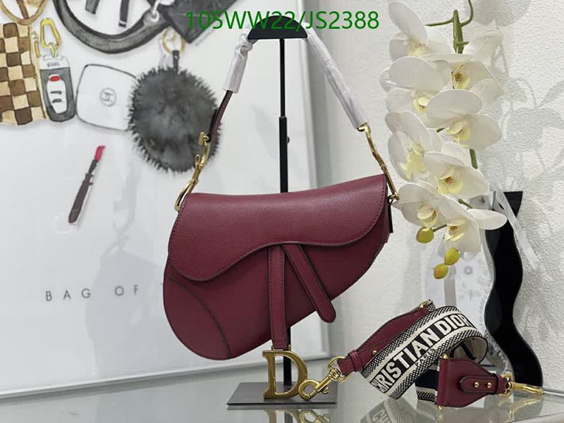 Dior Saddle Bag Burgundy Genuine Leather, 25cm - Stylish Designer Handbag