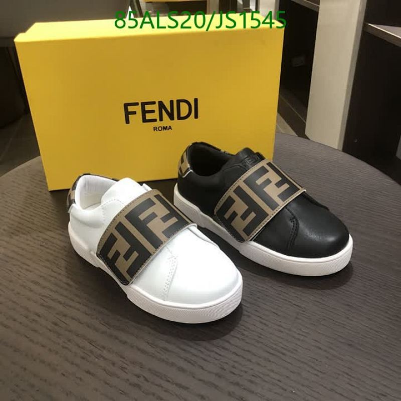 Fendi Kids Leather Slip-On Sneakers with Iconic FF Logo Band | EU26-35