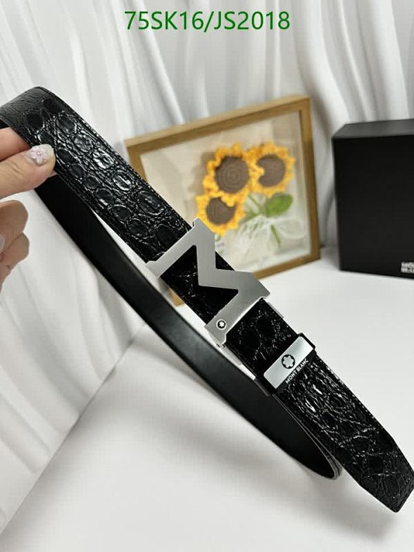 Montblanc Belt | Cowhide Leather, 3.5cm Width, Adjustable Lengths, Black