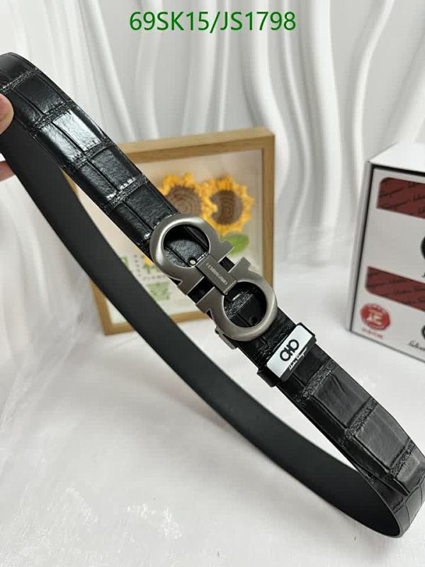 Salvatore Ferragamo Belt - Classic Style, Cowhide Leather, Adjustable Lengths