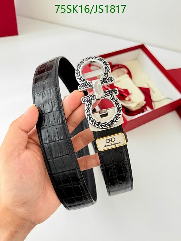 Salvatore Ferragamo Men's Reversible Leather Belt with Iconic Buckle - JS1817