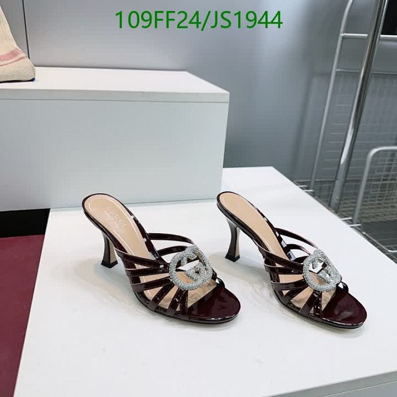 Elegant Gucci Women's High Heel Sandals with Crystal Embellishment