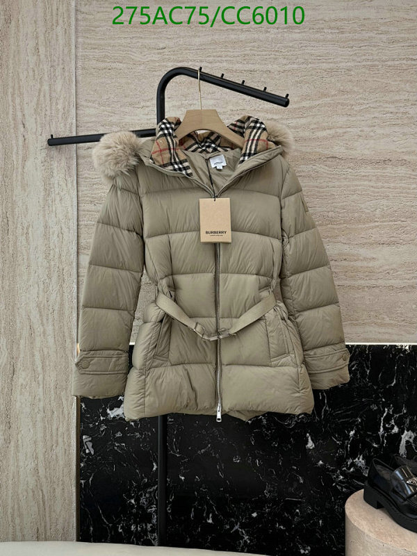 Burberry Women's Down Jacket with Detachable Hood & Belt - Stylish & Warm