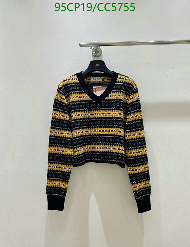 Miu Miu Women's Striped V-Neck Knit Sweater - Stylish & Comfortable, Sizes S-L