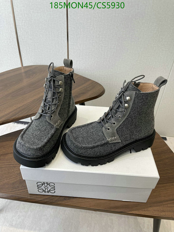 Loewe Women's Gray Wool Blend Lace-Up Ankle Boots - EU35-41