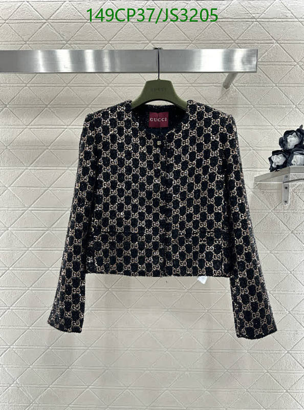 Gucci Women's Wool-Cotton Blend GG Pattern Cropped Jacket - Black/Gold