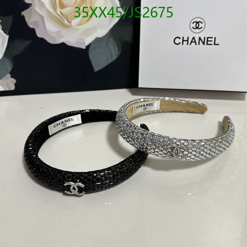 Chanel Headband, JS2675, Rhinestone Embellished Hair Accessory - Elegant Design