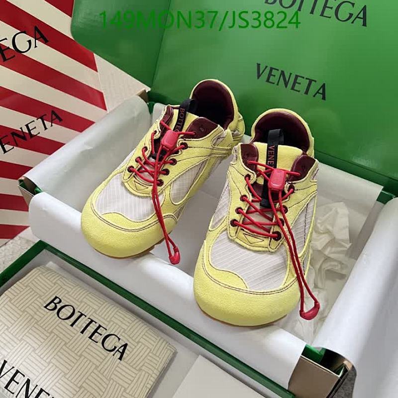 Bottega Veneta Women's Yellow & White Lace-Up Sneakers - EU35-45