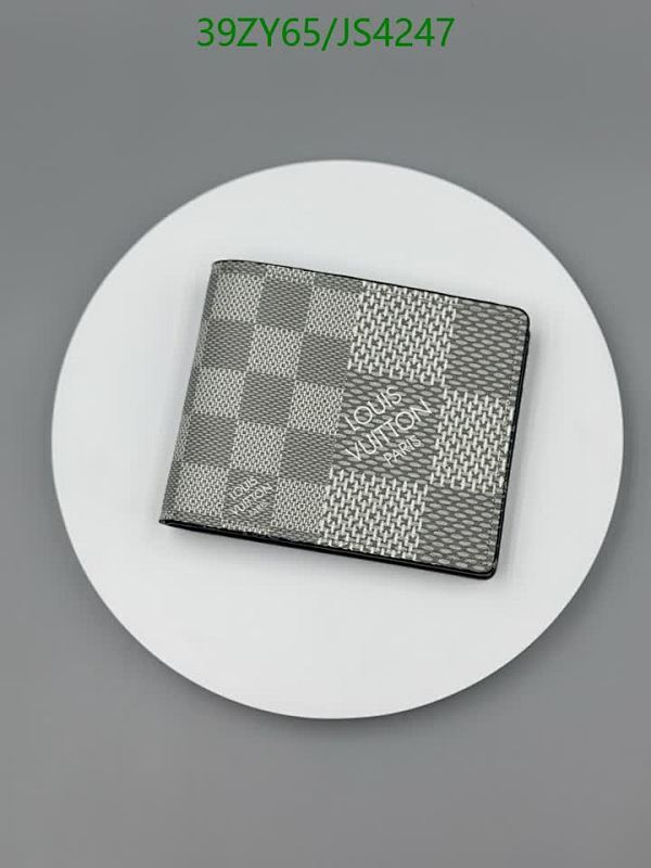 Louis Vuitton Wallet Damier Graphite Leather Bifold Wallet, Gray, 11.5-9CM