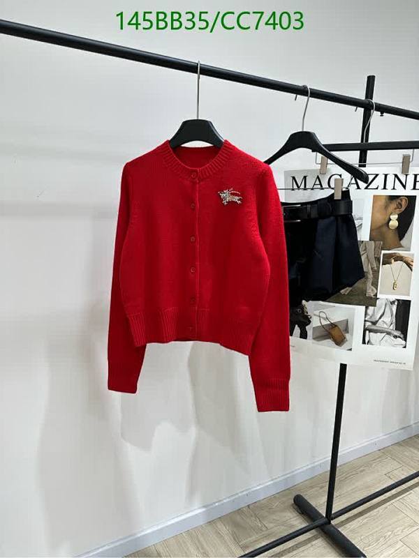 Burberry Women's Wool-Cashmere Blend Cardigan Sweater, Size S-L, Red