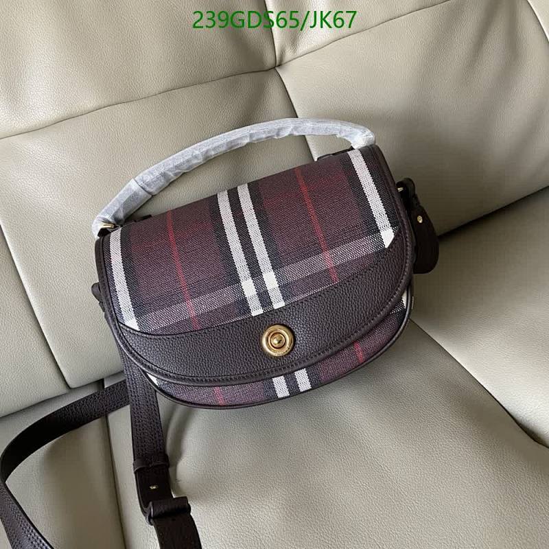 Burberry Medium Title TB Bag in Check and Leather