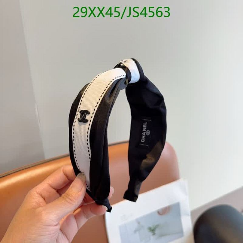 Elegant Chanel Headband - Black & White Ribbon - Stylish Hair Accessory