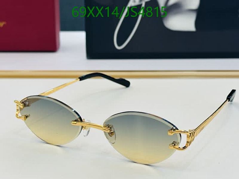 Cartier JS4815 Rimless Oval Sunglasses Gold Frame, Gradient Lens 58-17-142