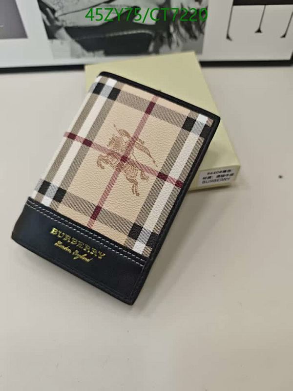 Burberry Genuine Leather Wallet Classic Check Bifold Wallet For Men