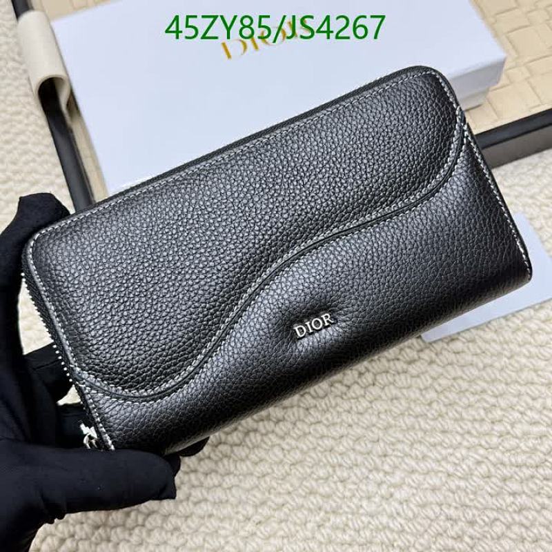 Dior JS4267 Black Genuine Leather Wallet, 20-11CM