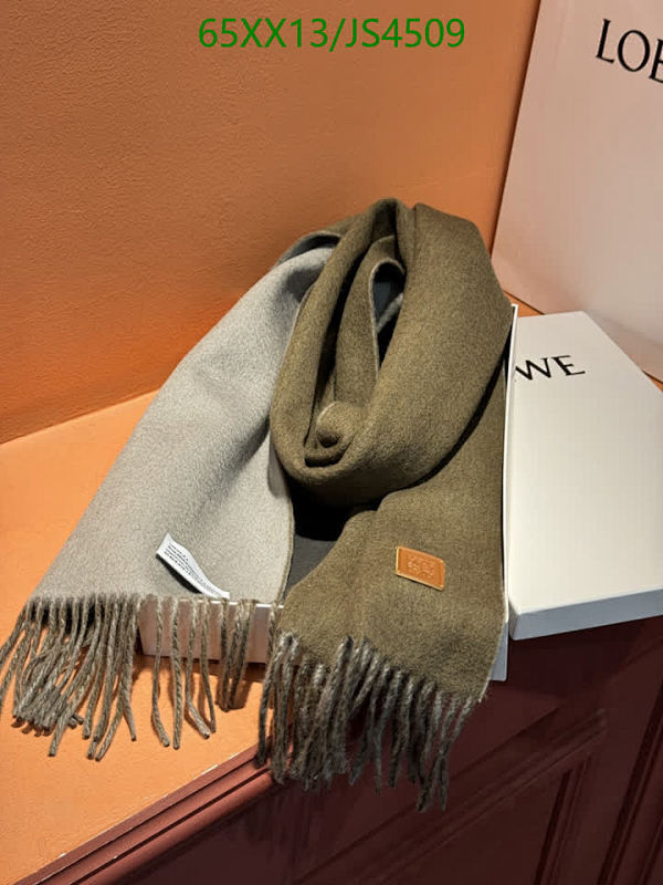 Loewe Cashmere Scarf, Luxurious Feel, Neutral Colors, 30 x 164 cm