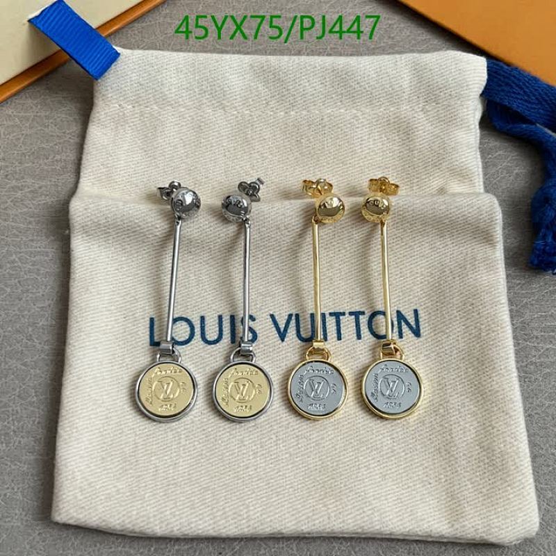 Louis Vuitton Stylish Drop Earrings Women Jewelry,Gold and Silver, PJ447