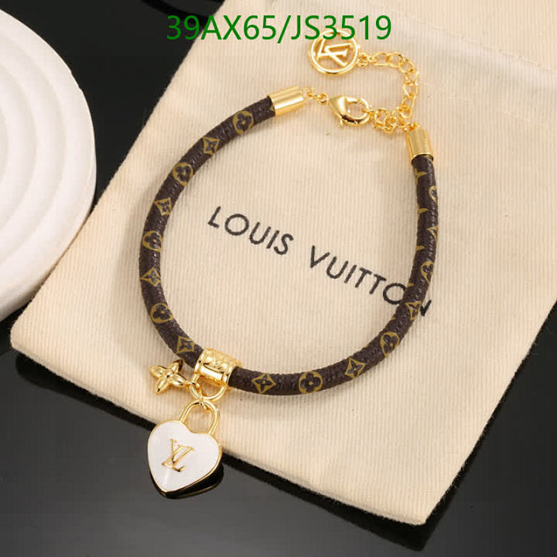 Louis Vuitton Monogram Heart Charm Bracelet, Stylish and Elegant Jewelry