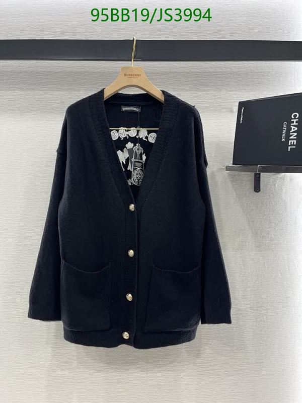 Burberry Women's Wool Cardigan - Black, Long Sleeves, Button Closure